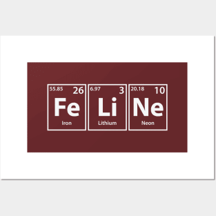 Feline (Fe-Li-Ne) Periodic Elements Spelling Posters and Art